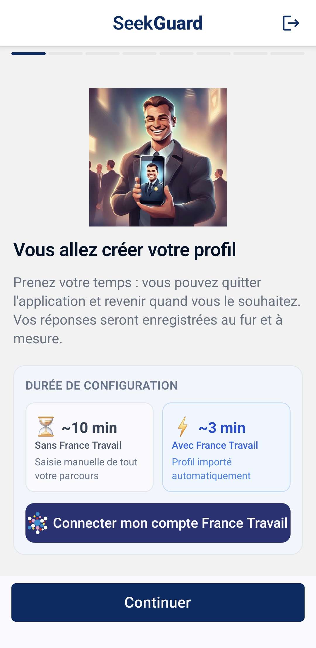 Écran de connexion